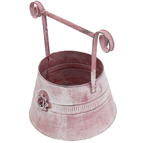 Floristik24 Handtag potten rosa tvättad med ros Ø22cm H13.5cm