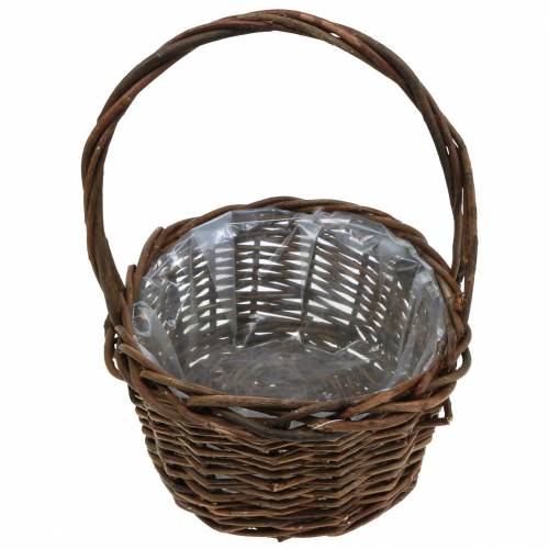 Floristik24 Hantera korg oval trä naturlig 27 × 20 cm H27cm
