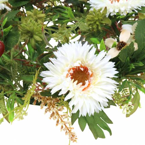 Floristik24 Höstkrans krysantemum vit Ø30cm
