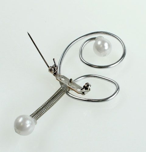 Artikel Bröllopsnål med pärlor, silver 8cm 24 st