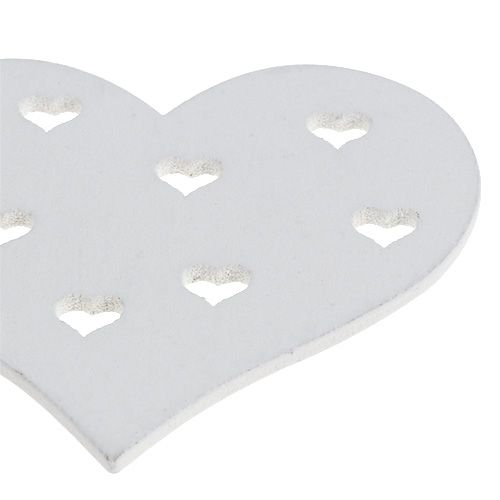 Artikel Heart Mix White 3,3 cm - 7 cm 54p