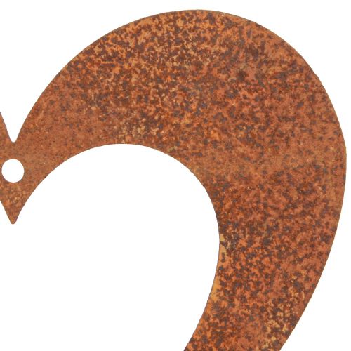 Artikel Hjärtrostdekor hjärtmetall patina 15cm 6 st