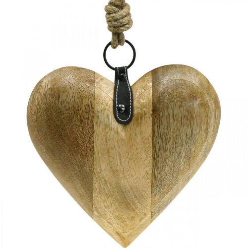 Artikel Trähjärta, dekorativt hjärta för upphängning, hjärtdekoration H19cm