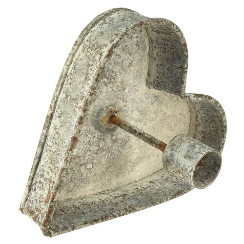 Floristik24 Hjärta dekorativ ljusstake ljusstake antik 13x14cm