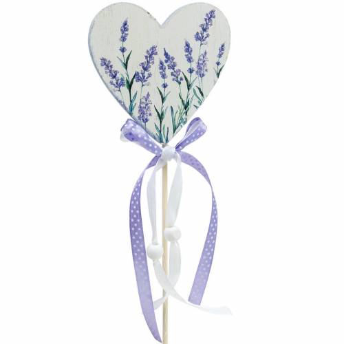 Artikel Lavendelhjärta, sommardekoration, hjärta att klibba med lavendel, Medelhavshjärta dekoration 6st