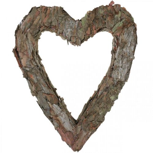 Artikel Deco hjärta öppen tallbark höstdekoration gravdekoration 30×24cm