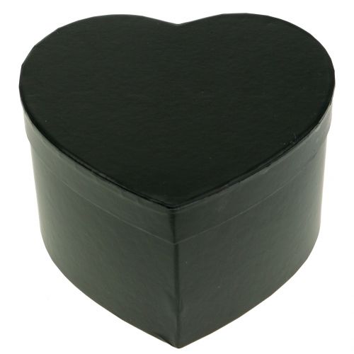 Floristik24 Blomlåda hjärta svart 18 / 20cm 2st