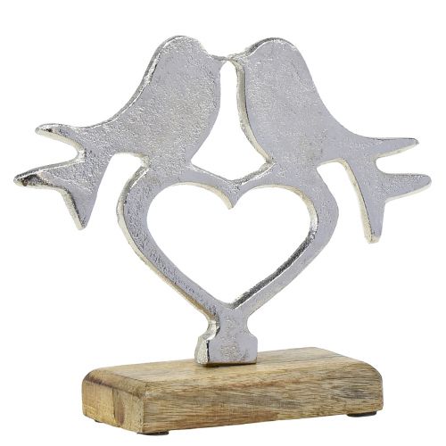 Hjärtdekoration att placera med fågeldekoration bröllop 16,5×19,5cm