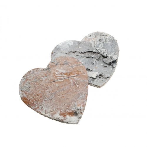 Artikel Hjärtan vita gjorda av björkbark 5cm 60p