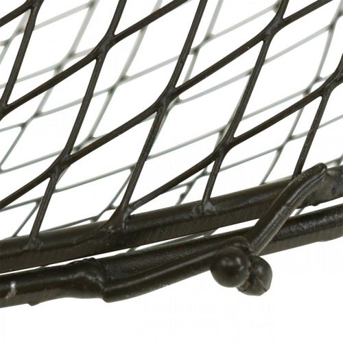 Floristik24 Metallhjärta, trådhjärta, korghjärta Brun H16,5cm L31cm
