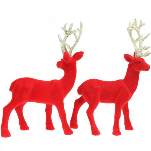 Floristik24 Deco rådjur dekorationsfigur deco renröd H20cm 2st