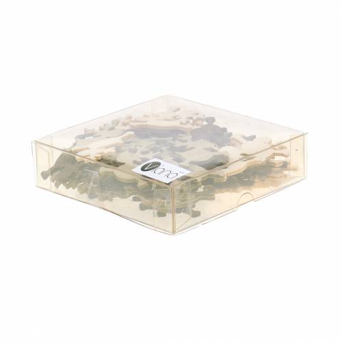 Floristik24 Scatter dekoration rådjur av trä vit, brun, naturlig 4cm 72 st