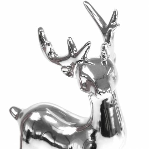 Artikel Dekorativ figur hjortar silver H17cm 2st