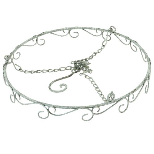 Artikel Hängande dekoration metall dekorativ ring vit shabby chic Ø30cm H30cm