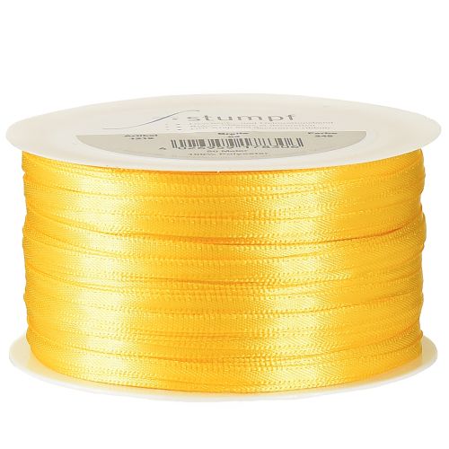 Artikel Högkvalitativt presentband gult satinband 3mm × 50m