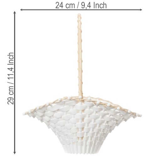 Korg för bröllopsblomsterflicka 24 cm x 17 cm | Floristik24.se