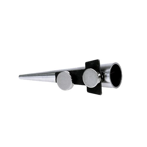 Floristik24 Bröllopsnål med magnet, blank silver 7cm