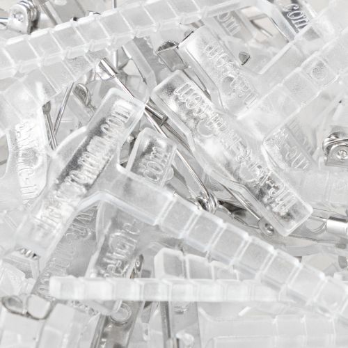 Artikel Bröllopsnålar transparenta/silverfärgade 5 cm 50 st