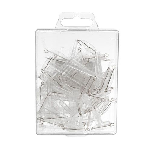 Artikel Bröllopsnål transparent/silver 5cm 50 st