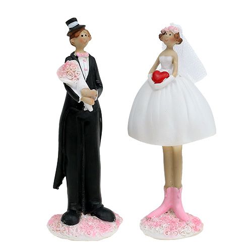 Bröllopsfigur brud och brudgum 13 cm 1 par