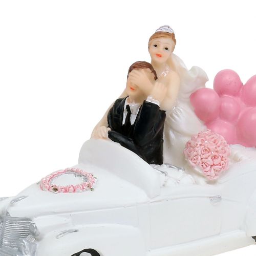 Artikel Bröllopsfigur bruden och brudgummen i bilen 16cm