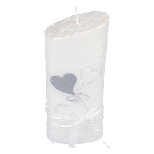 Artikel Bröllopsljus silverbröllopsljus vitt 220/85mm