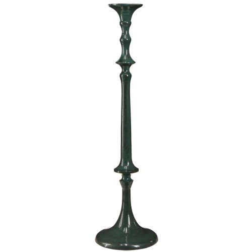 Artikel Hög ljusstake metall keramiskt utseende grön H49cm