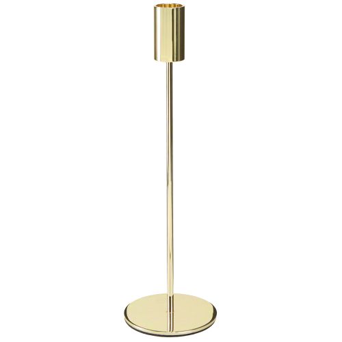 Hög ljusstake i guldfärgad metall 27,5 cm 4 stycken