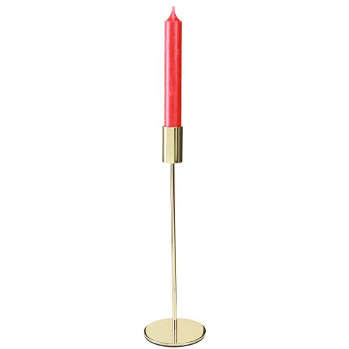 Artikel Hög ljusstake i guldfärgad metall 27,5 cm 4 stycken