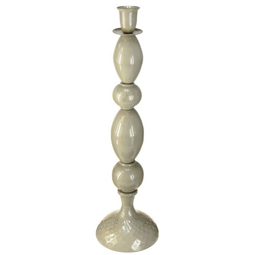 Hög ljusstake i gråguld, metall, 51 cm