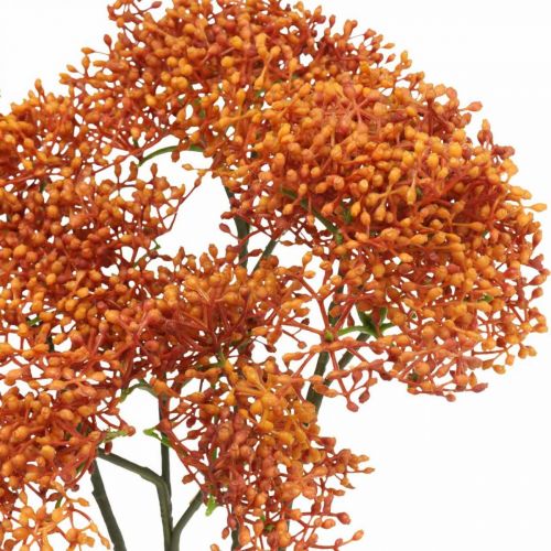 Floristik24 Elderberry Orange Artificial Blossom Gren 52cm 4st