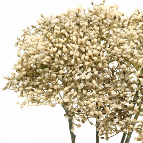 Floristik24 Konstgjord fläder krämvit dekorativ blomgren 52cm 4st