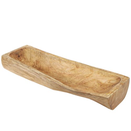Artikel Trädekoration med ihålig dekorativ skål av trä 40×13–16cm×6,5cm