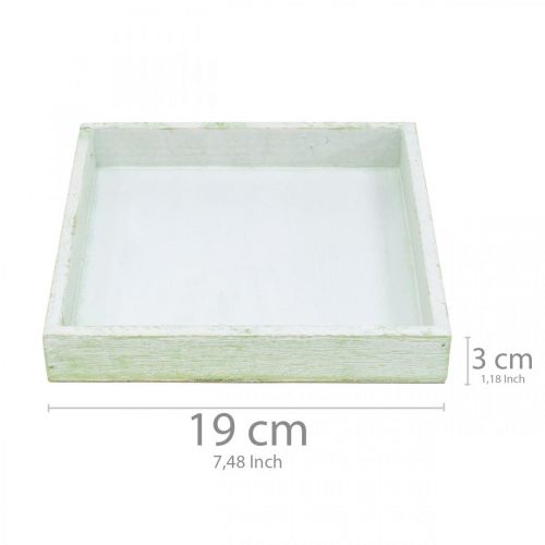 Floristik24 Underlägg i trä, bordsdekoration, bricka för plantering 19×19cm