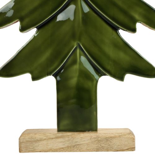 Floristik24 Dekorativt trä julgran grön glans effekt 23,5×5×60cm