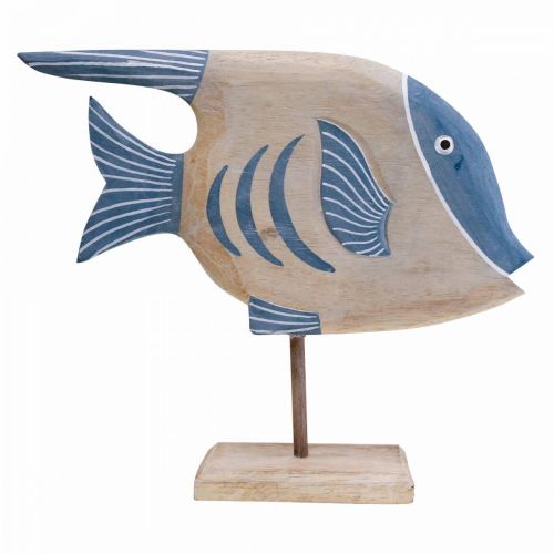 Floristik24 Träfisk deco stor, deco fisk stående H30cm