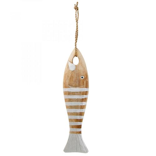 Artikel Träfiskdekoration maritim fiskhänge trä 28,5cm