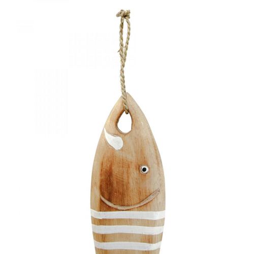 Träfiskdekoration maritim fiskhänge trä 49cm