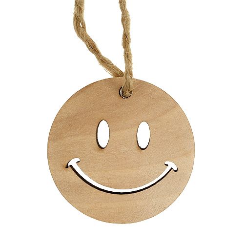 Artikel Trähänge Emoticon Emoticon® Ø4cm natur 24 st