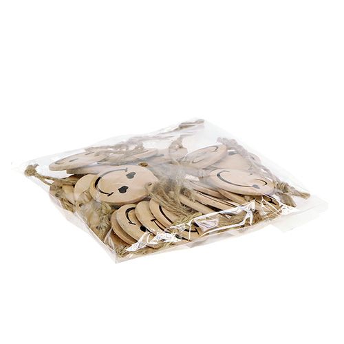Artikel Trähänge Emoticon Emoticon® Ø4cm natur 24 st