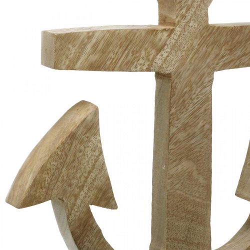 Artikel Hängande ankare Mango Wood Nautical Hanger Natural H24,5cm