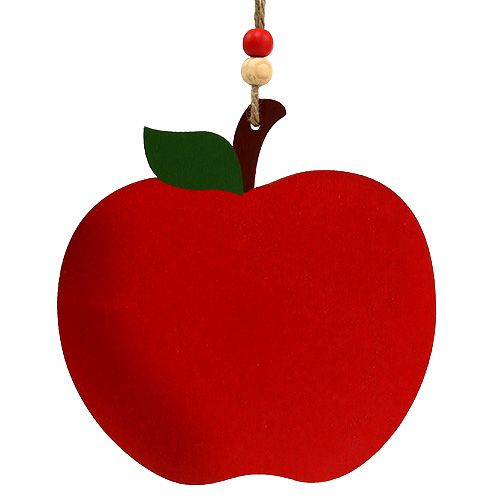 Floristik24 Krabba äpple att hänga 12,5 cm röd 12 st