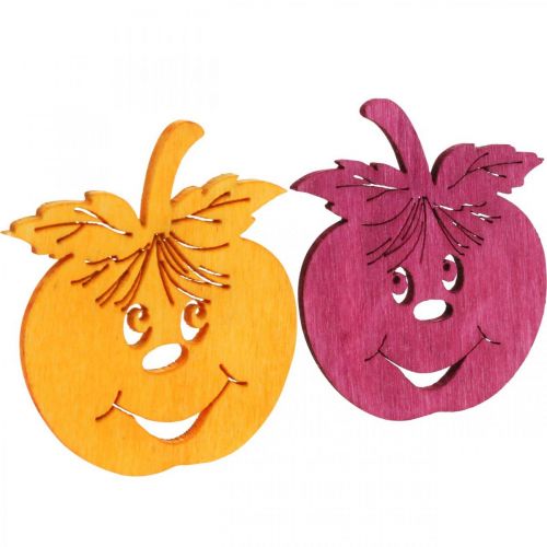 Artikel Scatter dekoration skrattäpple, höst, bordsdekoration, krabba äpple orange, gul, grön, rosa H3,5cm B4cm 72 stycken