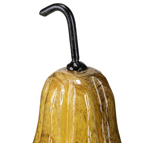 Artikel Träpäron päron trädekoration höströd gul vit 12×6cm 3 stycken