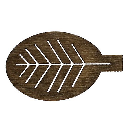 Floristik24 Träblad assorterad 4cm natur 72 st