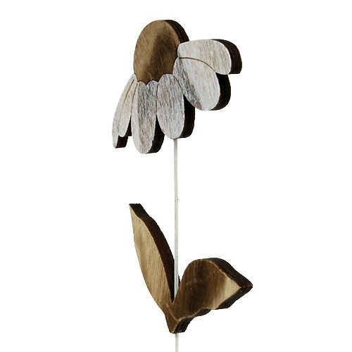 Floristik24 Träblomma natur 27cm x 12cm 2st