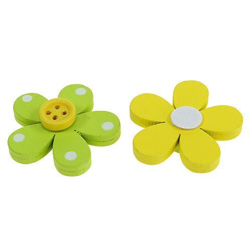 Floristik24 Träblomma för spridning, blandade färger 3 cm 24p
