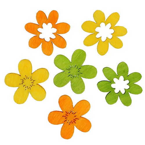 Floristik24 Träblommor strö dekoration 2cm färgad sortiment. 144St
