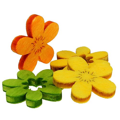 Floristik24 Träblommor strö dekoration 2cm färgad sortiment. 144St