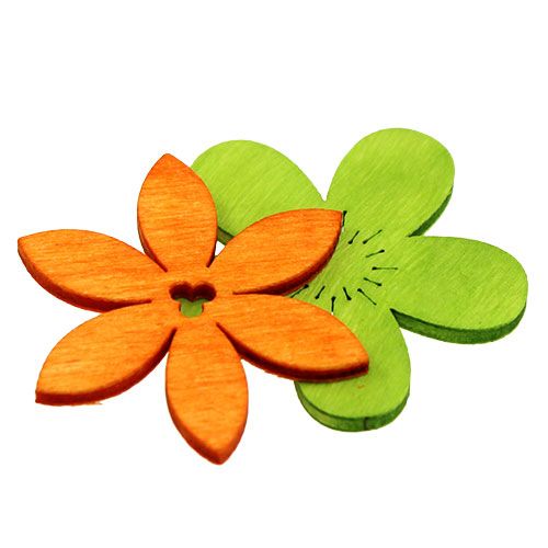 Floristik24 Träblommor 4cm färgglada ass. 72 st